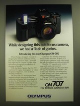 1987 Olympus OM-707 Camera Ad - We Had a Flash of Genius - $18.49