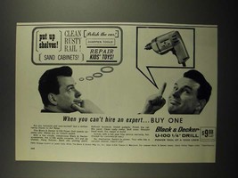 1964 Black & Decker U-100 1/4" Drill Ad - Put Up Shelves - $18.49