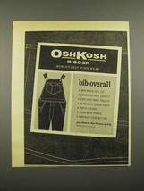 1964 OshKosh B&#39;Gosh Bib Overall Ad - £14.54 GBP