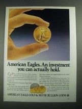 1987 United States Mint American Eagles Ad - Can Actually Hold - £14.62 GBP