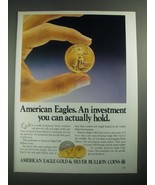 1987 United States Mint American Eagles Ad - Can Actually Hold - £14.78 GBP