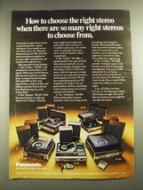 1972 Panasonic Stereos Ad - SE-850, SE-1099, SE-990, SE-970, SE-3080 - £14.78 GBP