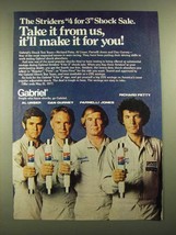1977 Gabriel Shocks Ad - Al Unser, Dan Gurney, Parnelli Jones and Richard Petty - £14.48 GBP