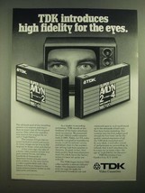 1979 TDK Super Avilyn VHS Video Cassette Tape Ad - £14.54 GBP