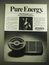 1980 Jensen Coax 1 Car Stereo Speaker Ad - Pure Energy - $18.49