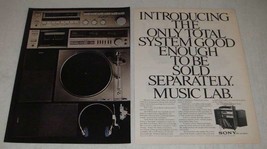 1981 Sony FR-300G Music Lab Stereo Ad - Good Enough to be Sold Separately - £14.53 GBP