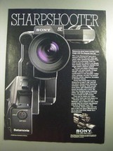 1985 Sony Betamovie Video Camera Ad - Sharpshooter - £14.53 GBP