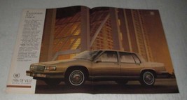1986 2-pg Cadillac De Ville Ad - As Contemporary As it Is Cadillac - $18.49