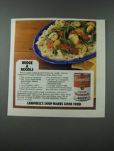 1986 Campbell&#39;s Cream of Mushroom Soup Ad - Nudge a Noodle - £14.55 GBP