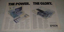 1986 Epson Equity Computers and LQ-1000 Printer Ad - The Power The Glory - £14.78 GBP