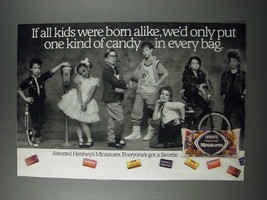 1986 Hershey's Miniatures Ad - If Kids Were Born Alike - $18.49