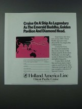 1986 Holland America Line Ad - Cruise on a Ship as Legendary as Golden Pavilion - £14.72 GBP