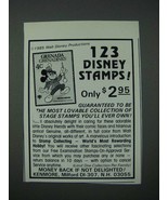 1986 Kenmore Walt Disney Stamps Ad 123 Disney Stamps - £14.78 GBP