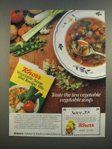 1986 Knorr Vegetable Soup and Recipe Mix Ad - Ten Vegetable - $18.49