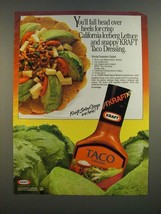 1986 Kraft Taco Dressing Ad - Siesta Summer Salad recipe - £14.78 GBP