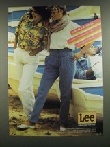1986 Lee Super Soft Denim Pleated Yoke Pants and London Rider Ad - $18.49