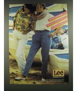 1986 Lee Super Soft Denim Pleated Yoke Pants and London Rider Ad - £14.78 GBP