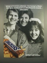1986 Snickers Candy Bar Ad - After School It&#39;s Always: I&#39;m Hungry, Mom - £14.78 GBP