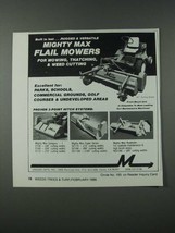 1986 Vrisimo Mighty Max Flail Mowers Ad - Built to Last - £14.76 GBP