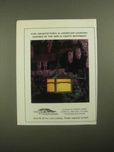 1987 Arroyo Craftsman Lights Ad - Inspired by the Arts & Crafts Movement - $18.49