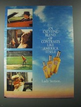 1987 Coty Lady Stetson Perfume Ad - An Exciting Blend of Contrasts - $18.49