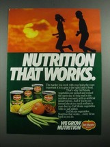 1987 Del Monte Vegetables Ad - Nutrition That Works - £14.62 GBP