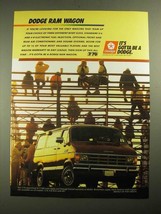 1987 Dodge Ram Wagon Ad - £14.55 GBP