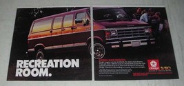 1987 Dodge Ram Wagon Ad - Recreation Room - $18.49