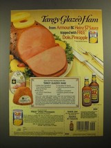 1987 Dole Pineapple, Armour Ham and Heinz 57 Sauce Ad - Tangly Glazed - $18.49