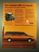 1987 Dodge Grand Caravan Ad - The Sequel With No Equal - £14.46 GBP