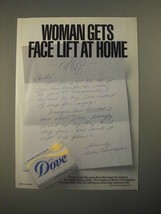 1987 Dove Soap Ad - Woman Gets Face Lift at Home - £14.50 GBP