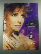 1987 Elizabeth Taylor&#39;s Passion Perfume Ad - Be Touched By - £14.50 GBP