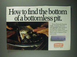 1987 Eveready Squeeze Lights Ad - The Bottom of a Bottomless Pit - $18.49
