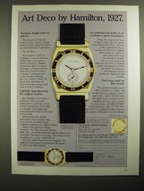 1987 Hamilton Art Deco Watch Ad - £14.78 GBP