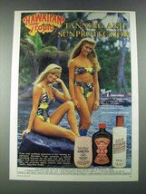 1987 Hawaiian Tropic Sunblock, Tanning Oil, Swimwear Ad - Gail Smith, Kris Kelly - £13.88 GBP