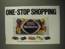 1987 Hershey's Assorted Miniatures Ad - One-Stop Shopping - $18.49