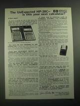 1987 Hewlett-Packard HP-28C Calculator Ad - The UnExpected - £14.44 GBP