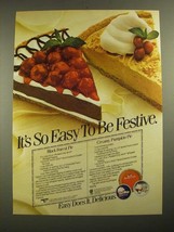 1987 Keebler Ready Crust & Cool Whip Ad - Black Forest & Pumpkin Pie Recipe - $18.49