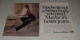 1987 Lee Relaxed Riders Jeans Ad - Not a Better Body You Need - $18.49