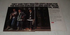 1987 Levi's Jeans Ad - Rugged Durability and Great Value - $18.49