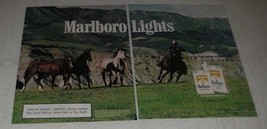 1987 Marlboro Lights Cigarettes Ad - Marlboro Man - £14.46 GBP