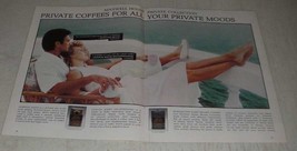1987 Maxwell House Private Collection Coffee Ad - Reflective and Civilized - $18.49