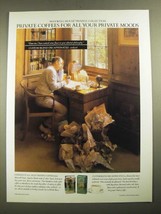 1987 Maxwell House Private Collection Coffees Ad - Private Moods - $18.49