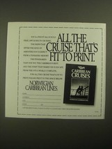 1987 Norwegian Caribbean Lines Ad - All the Cruise That&#39;s Fit to Print - £14.53 GBP