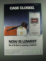 1987 Now Cigarettes Ad - Case Closed - £14.46 GBP