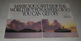 1987 Norwegian Caribbean Lines Ad - Can&#39;t Stop the World - £14.78 GBP