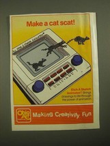 1987 Ohio Art Art Etch a Sketch Animator Ad - Make a Cat Scat - £14.65 GBP