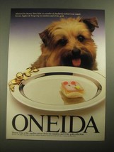 1987 Oneida Apples & Twigs Tray Ad - Obedience School is No Match - $18.49