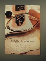 1987 Oil of Olay beauty fluid Ad - Helps You Look Younger - £14.78 GBP