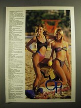 1987 OP Ocean Pacific Swimsuits Ad - Spring Break - £14.50 GBP